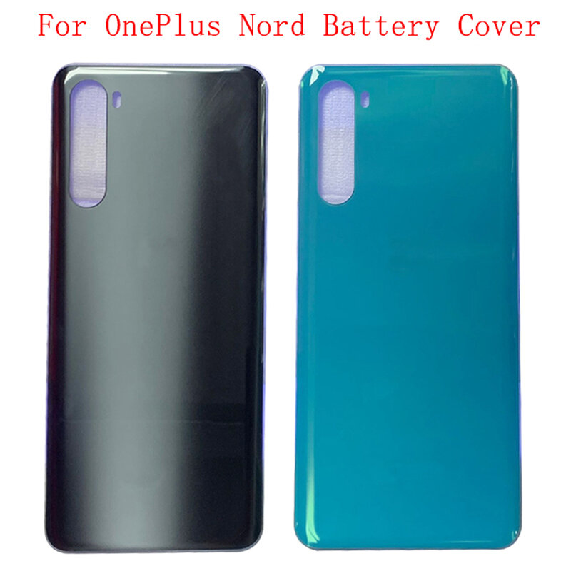 Battery Cover Rear Door Housing Case For OnePlus Nord Back Cover with Logo Adhesive Sticker Repair Parts