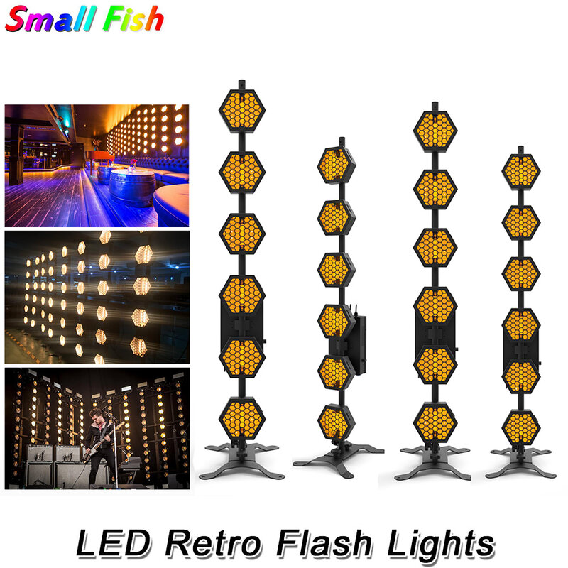 6 Unit LED Stage Wash Effect Lights High Quality 6X60W LED Retro Flash Lights DMX Transport Lights Dj Disco Lamp Party Backlight