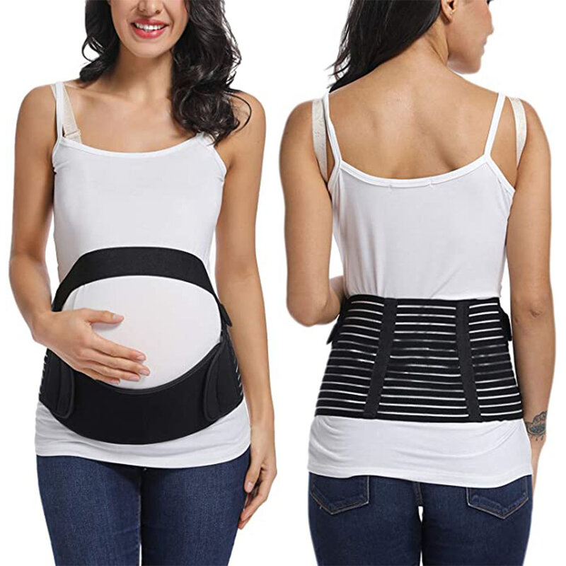Cinto de maternidade ajustável para mulheres, cuidados com a cintura, suporte abdominal, protetor cinta, faixa abdominal, roupas traseiras, gravidez, M-3XL