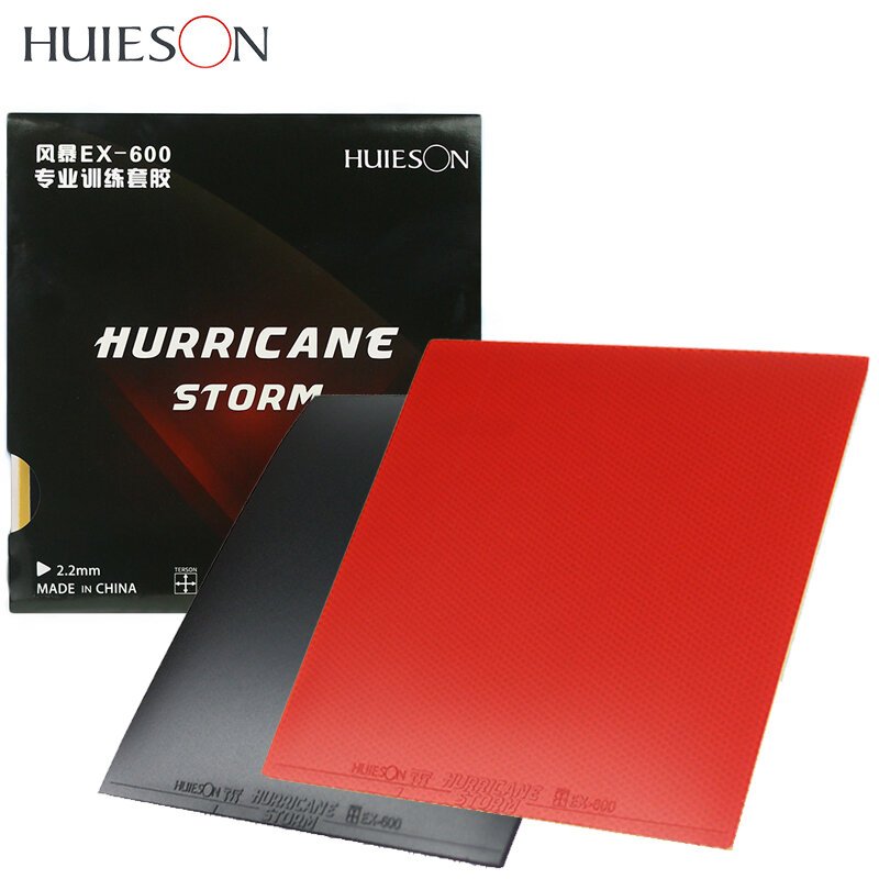 HUIESON Table Tennis Rubber HURRICANE-STORM EX-600 2.2MM Durable Ping Pong Rubber Loop & Control for 40+