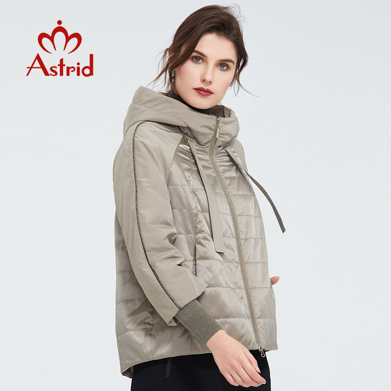 Astrid 2023 весеннее пальто женская верхняя одежда трендовая куртка короткие парки Повседневная модная женская Высококачественная теплая тонкая хлопковая ZM-8601