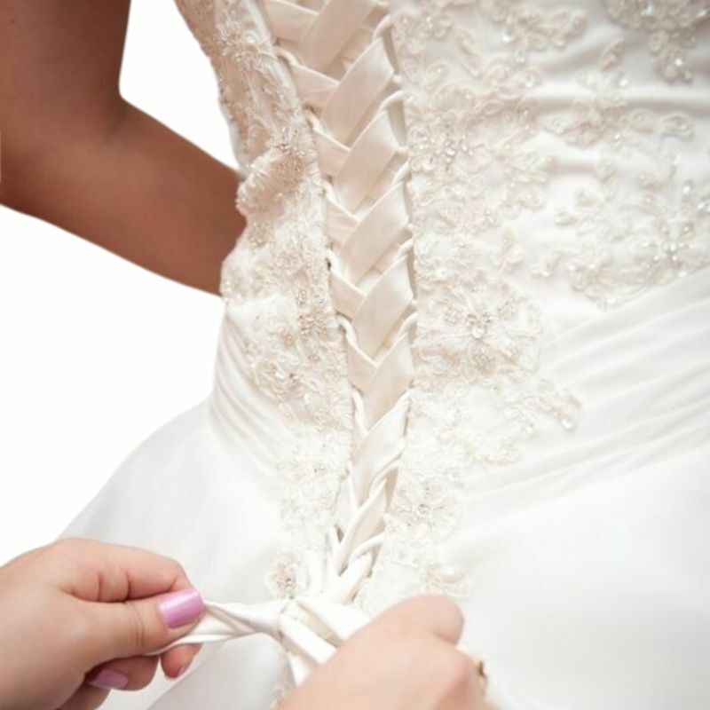 Robe de mariée ajustable avec fermeture éclair, 118 pouces, Corset de remplacement, ruban en Satin, attaches pour robe de soirée de Banquet