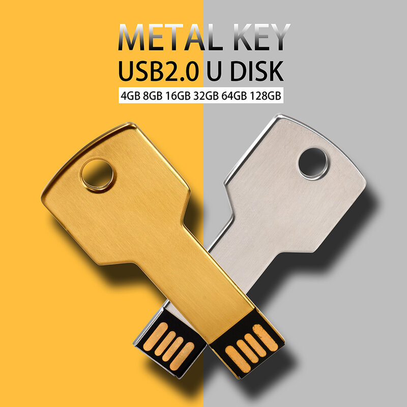 Multifunctional USB 2.0 Micro Flash Disk Flash Drive 128GB / 64GB Drive Metal Memory Stick U Disk Gifts for Friends Birthday