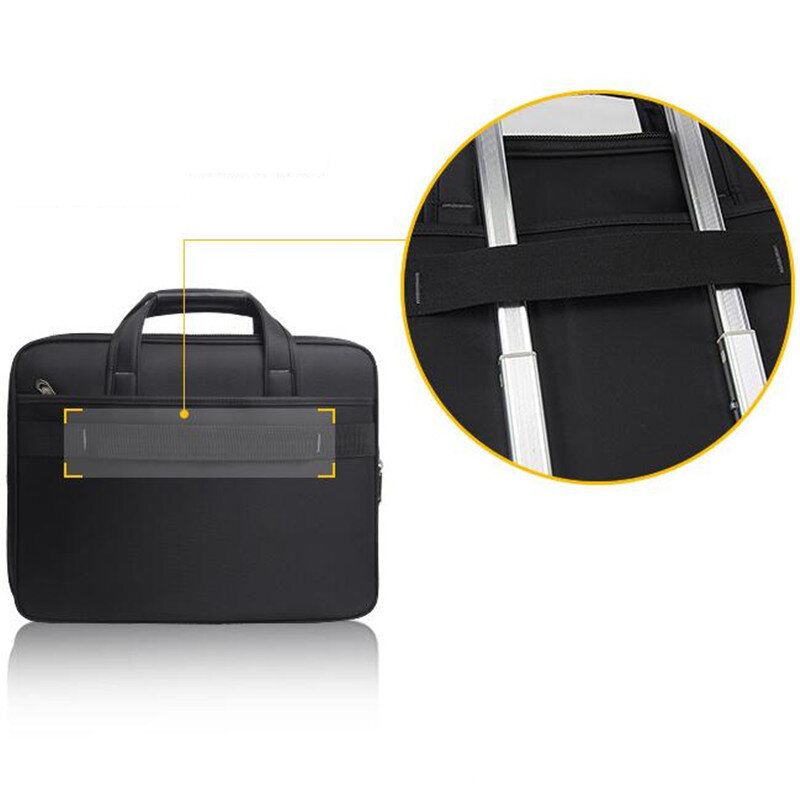 Bolso de hombro clásico para hombre y mujer, maletín para ordenador portátil, A4, para llevar archivos