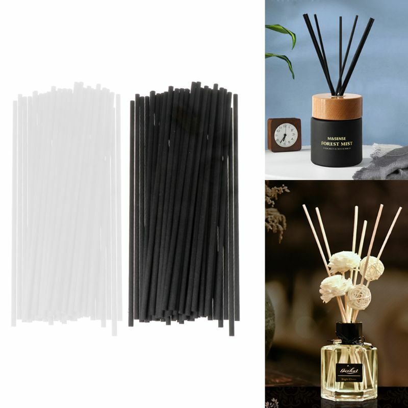 50Pcs 20cm x 4mm Faser Sticks Diffusor Aromatherapie Flüchtigen Stange für Home Duft Diffusor Hause Dekoration 19QE