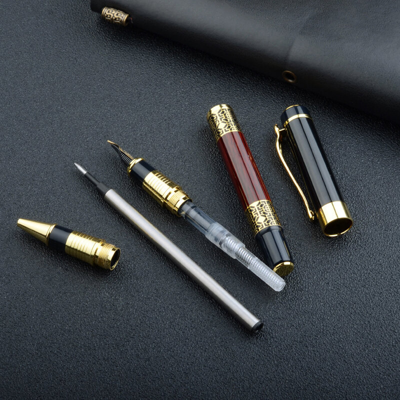 التصميم الكلاسيكي العلامة التجارية كامل المعادن الأسطوانة قلم حبر جاف مكتب التنفيذي رجال الأعمال الكتابة القلم شراء 2 إرسال هدية