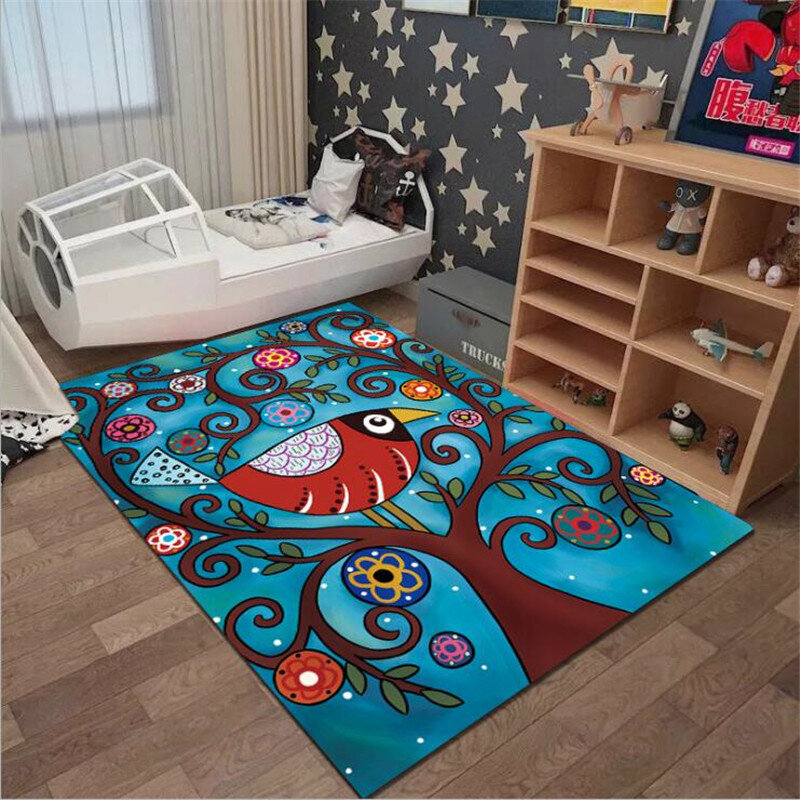 Cartoon Elephant Anti-Skid Area Floor Mat 3D Printed Rug Non-slip Mat Dining Room Living Soft Carpet Kids Mat