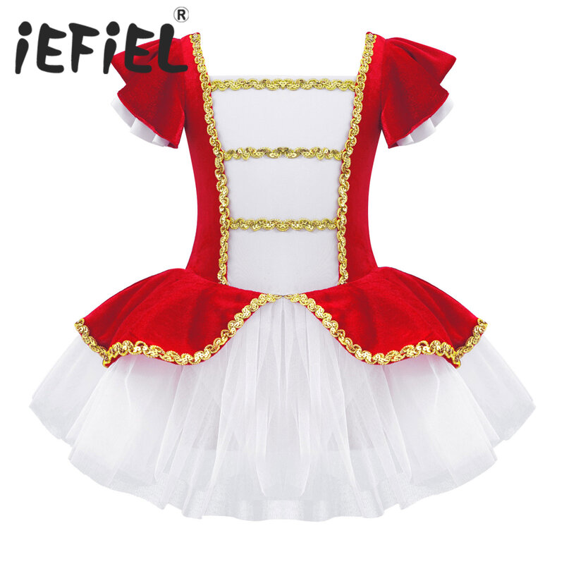 Gaun Dansa Balet Penari Anak-anak Perempuan Anak-anak Gaun Putri Tutu Leotard Senam untuk Pakaian Pertunjukan Panggung Hadiah Natal