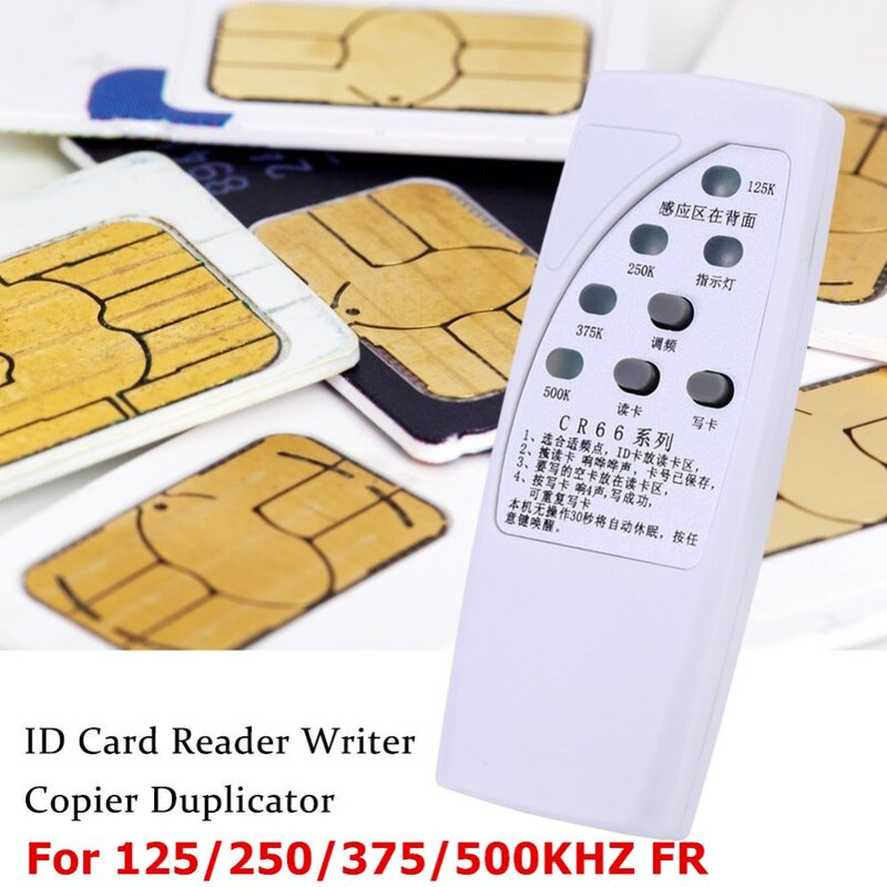 RFID เครื่องถ่ายเอกสาร 125/250/375/500KHz CR66 เครื่องสแกนเนอร์ RFID Programmer Reader Writer เครื่องทำสำเนาไฟแสดงสถานะ Sensitively
