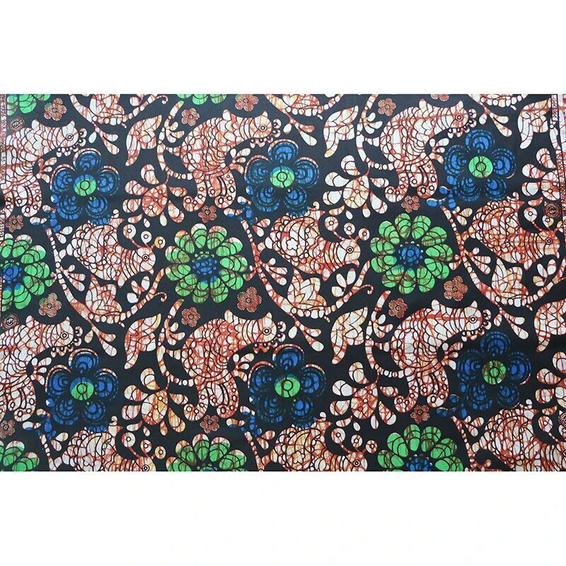 Tela africana con estampado de cera, tela de ankara para patchwork batik kwanzaa, 6 yardas, 100% algodón, para vestido