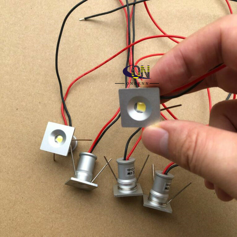 Приглушаемый светодиодный мини-светильник, 1 Вт, 12 В постоянного тока, 9 шт., Bridgelux чип, водонепроницаемый светодиодный светильник IP65, светодиодный светильник для шкафа, бесплатная доставка