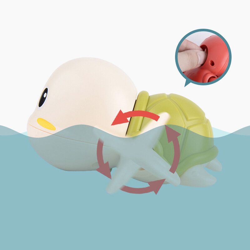 3 sztuk wanienka zabawki do kąpieli dla dzieci dziecko pływanie mały żółw zabawki wodne wiosna moc