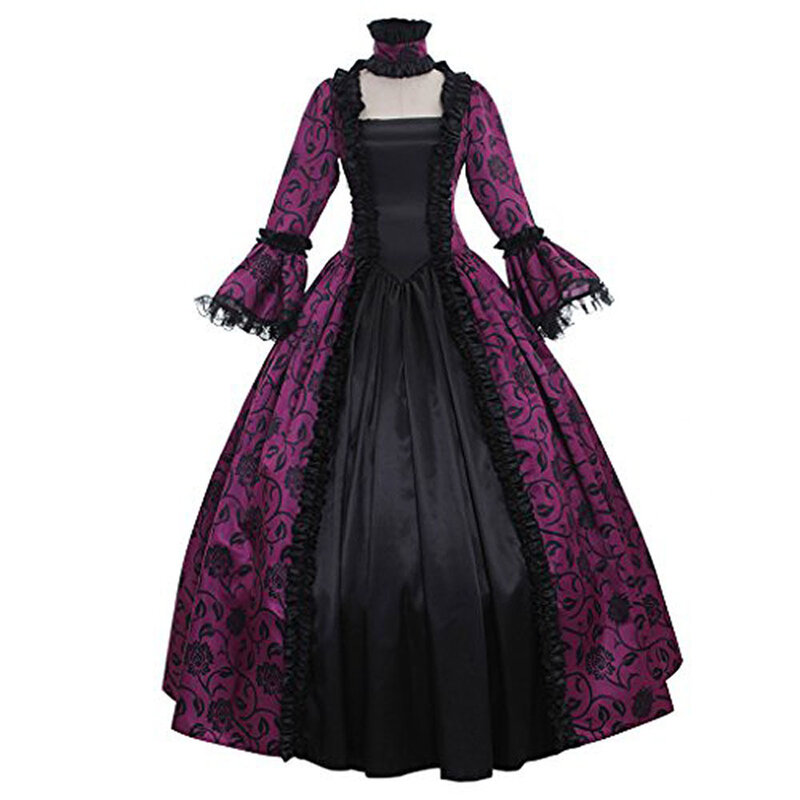 18th Century Medieval Gothic dress Renaissance LACE Dress Masquerade Costume Ball Gown vestido Dresses Plus size S-XXXXXL
