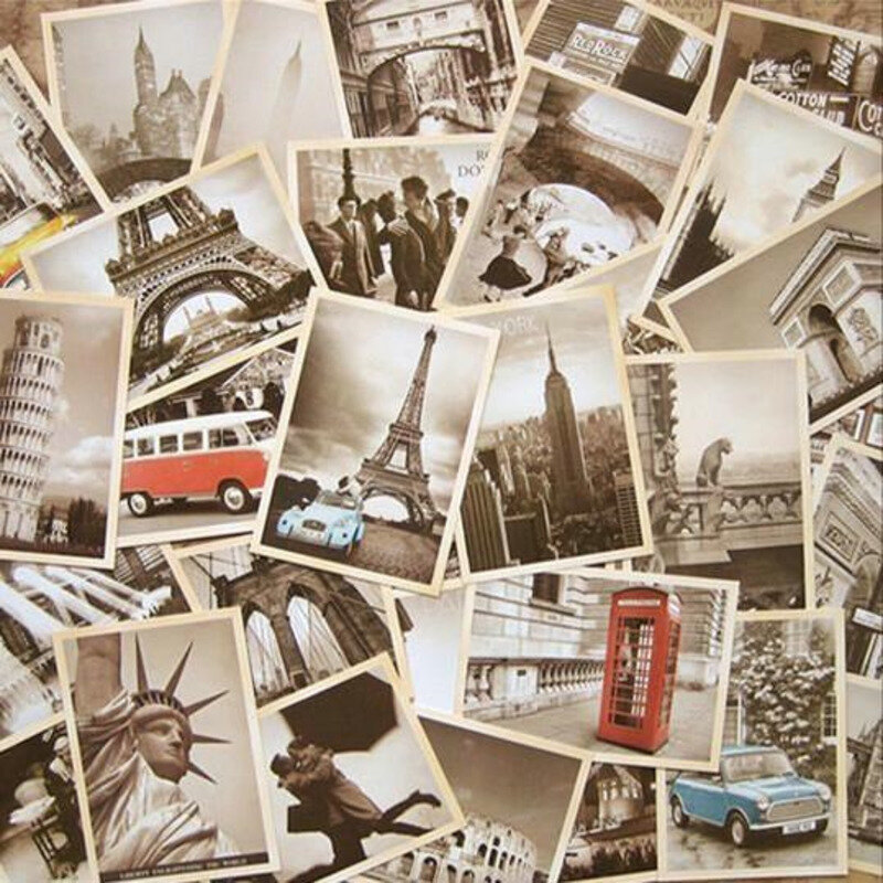 32 Stuks Retro Oude Photo Postcard Klassieke Film Cartoon Zuivel Album Wanddecoratie Poster Vintage Collectible Card Briefpapier Gift