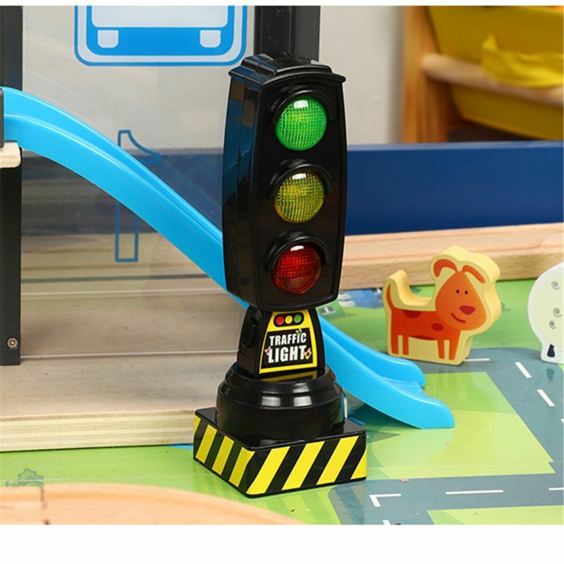 Singing Traffic Light Toy Traffic Signal Model Road Sign Suitable For Brio Train K1MA