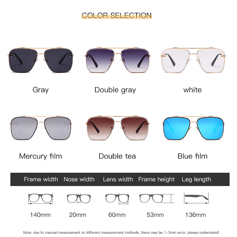 Gafas De Sol De estilo veraniego para hombre, lentes De Sol De piloto Vintage, color marrón degradado, estilo Punk, a la moda, 2021
