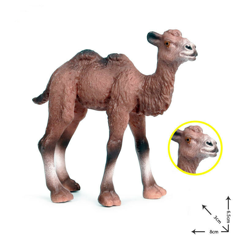 Jouet de Collection modèle de petit chameau du désert, monde de la faune, simulation, décoration, cadeau pour enfants, figurines éducatives d'enseignement