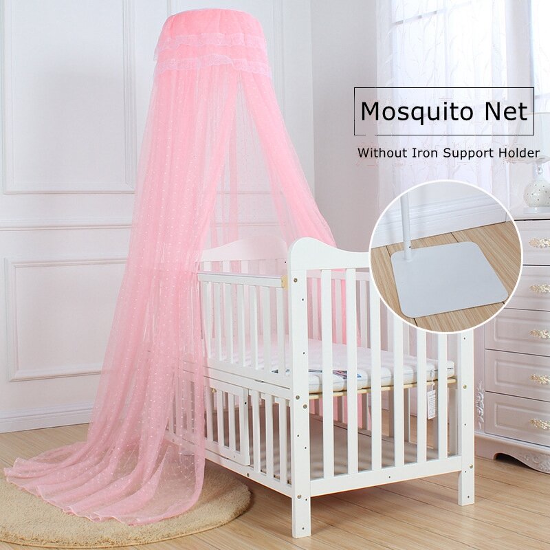 Baby Crib Mosquito Net Canopy Netting With Lace Palace Luxury Floor Net Baby Cot Canopy Kids Room Decoration сетка от комаров