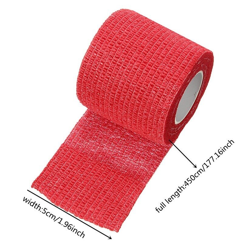 10x Security Protection Waterproof Self-adhesive Cohesive Bandages Elastic Wrap First Aid Tool Sport Body Gauze Vet Medical Tape