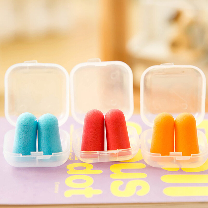 10Pair Candy tappi per le orecchie protezione per le orecchie Anti rumore sonno studio aiutante tappi per le orecchie da lavoro schiuma confezione in plastica