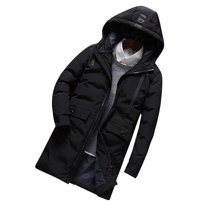 MRMT jaket katun hangat pria, jaket mantel panjang santai untuk musim dingin 2024
