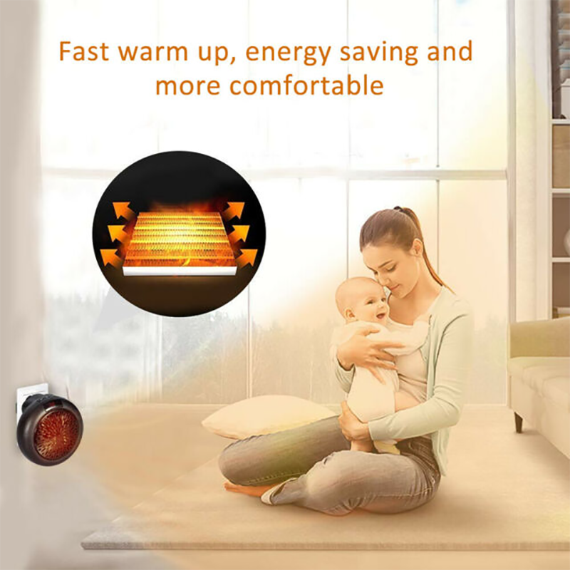 Electric Heater Mini Fan Heater Desktop Household Wall Handy Heating Stove Radiator Warmer Machine for Winter