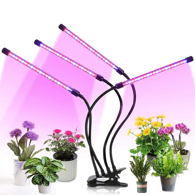 Kryty fitolamp dla roślin pełnozakresowe Led oświetlenie do uprawy skrzynka Timmer USB lampa mocowana na klips dla roślin sadzonki szklarnia kwiatów