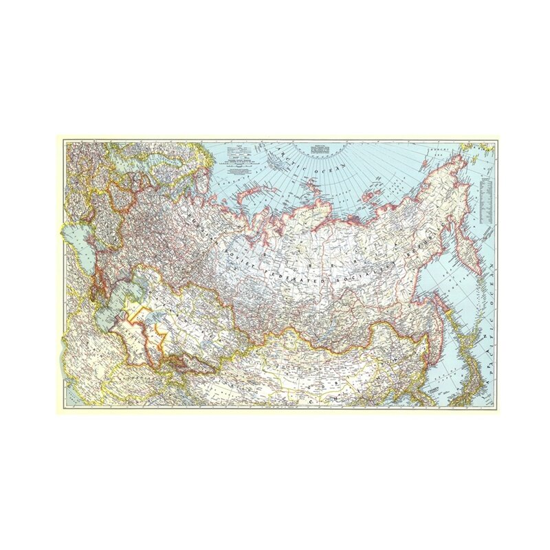 ロシア地図 1944 150*100 センチメートル不織布地図世界地図壁のステッカーの部屋ホームオフィスの装飾