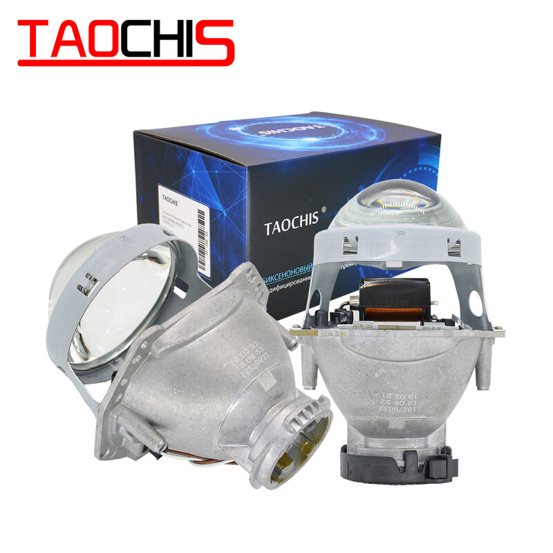 TAOCHIS 2pcs Auto Car Headlight 3.0 inch Bi-xenon Hella 3R G5 5 Projector lens Car styling Retrofit head light Modify D2s