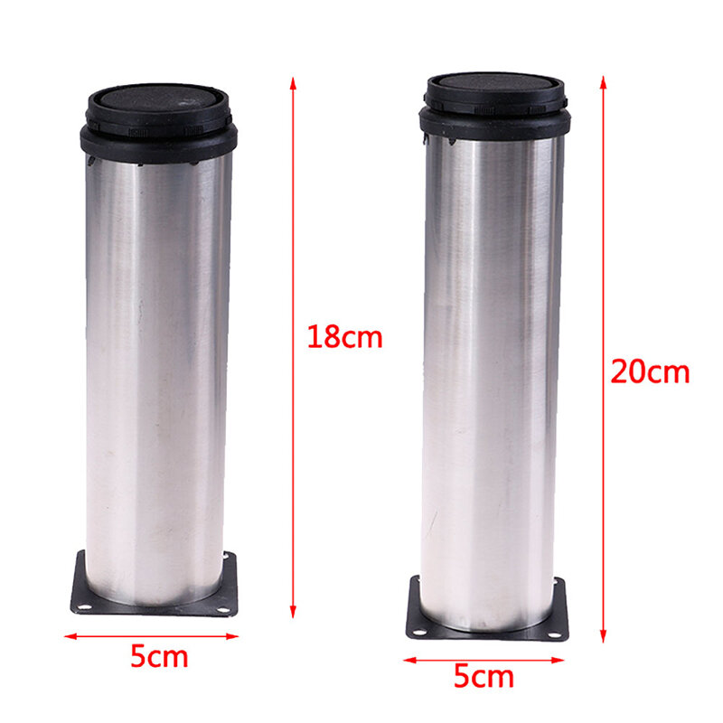 1pcs Stainless Steel Furniture Leg Adjustable Cabinet Foot Round Tube Cabinet Table Sofa Bed Feet Furniture Legs Feet