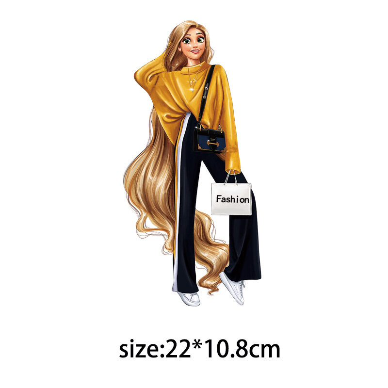 Neue Diy Prinzessin Patches Eisen Auf Aufkleber Für T-shirt Jacke Wärme Übertragung Aufkleber Für Kleidung Mädchen Mode Waschbar Patches