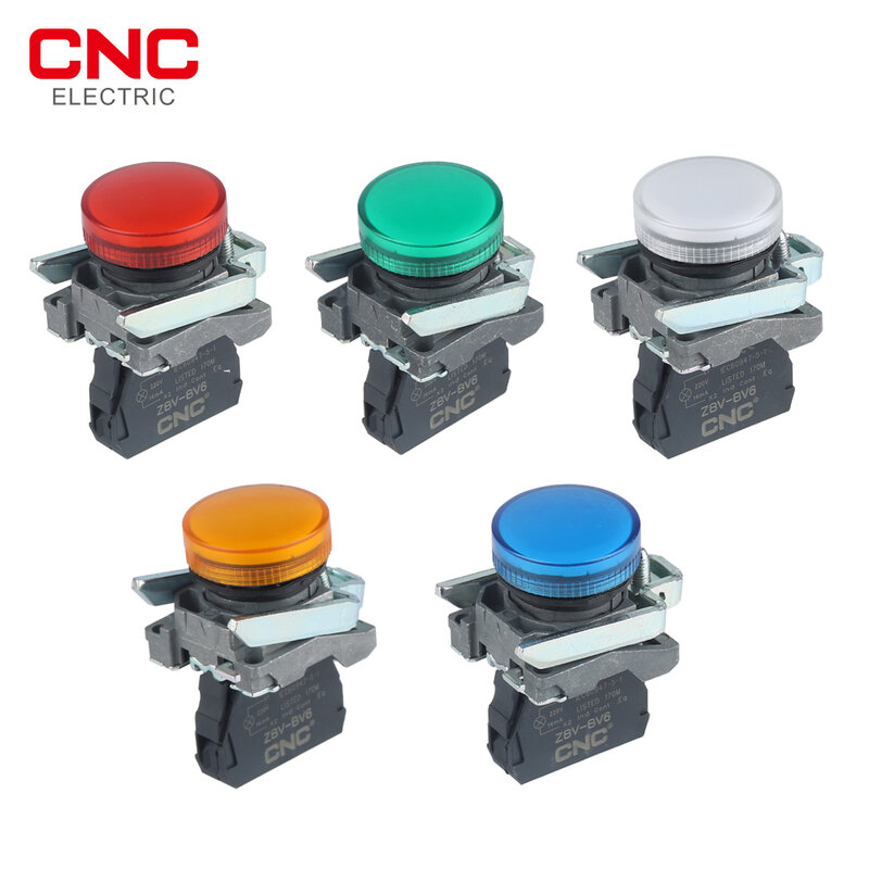 Indicador electrónico de potencia LED pequeño, lámpara de señal piloto, montaje en Panel de 1 piezas, 22mm, CNC, 5 colores, 220V