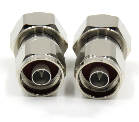 2 peças (mini din) conector adaptador coaxial rf macho para n macho 4.3-10