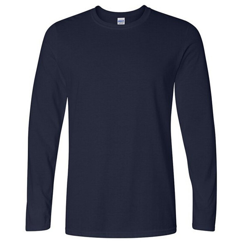2018 새로운 봄 가을 남성 티셔츠 긴 소매 라운드 넥 남성 캐주얼 티셔츠 미국 크기 XS-2XL