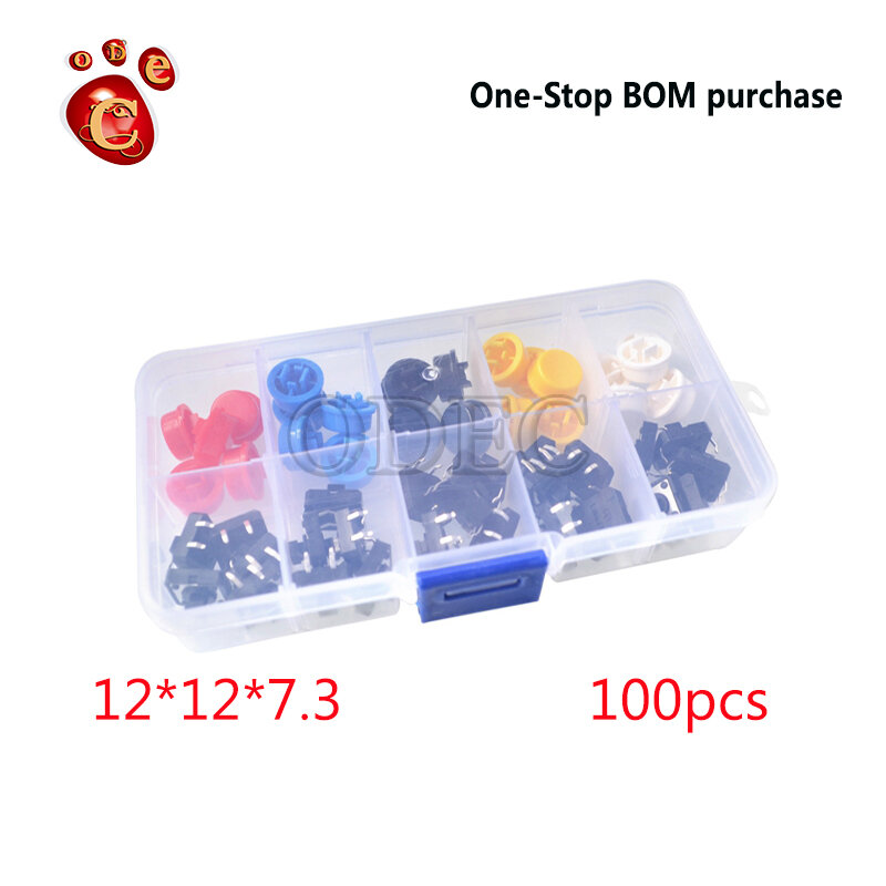 Tap the switch button 12*12*7.3 switch button box 100 pieces