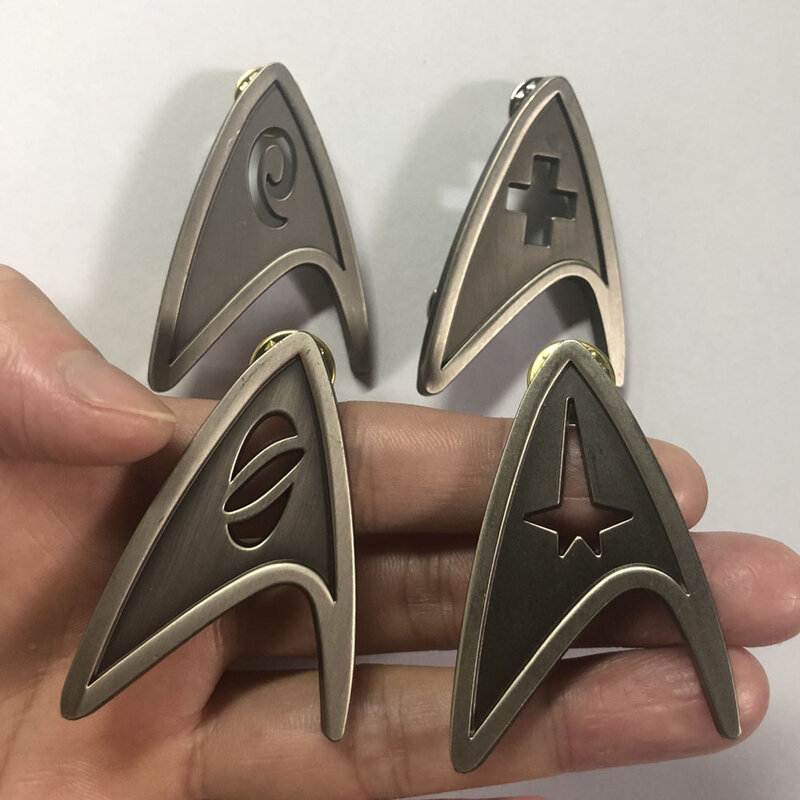 Ngôi Sao Cosplay Chỉ Huy Sư Đoàn Huy Hiệu Starfleet Chân Khoa Học Kỹ Thuật Y Tế Kim Loại Thổ Cẩm Phụ Kiện Trang Phục Đạo Cụ