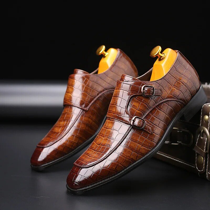 38 ~ 48 skórzane buty męskie biznesowe wygodne stylowe męskie formalne buty męskie # CB511