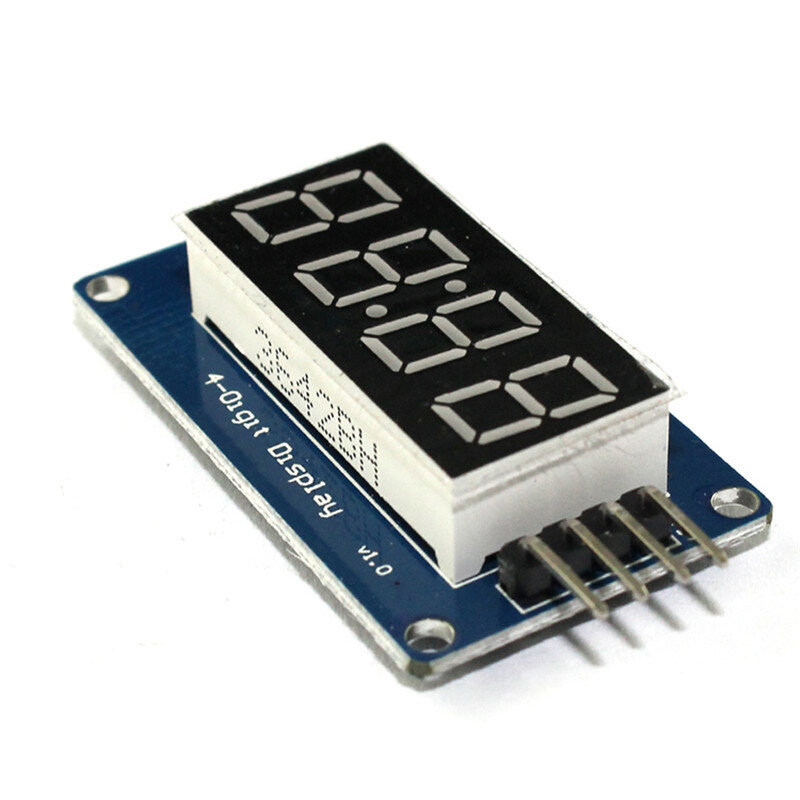 Tm1637 tela led de 4 dígitos, tubo branco decimal 7 segmentos de relógio módulo de pontos duplos para arduino de 0.36 polegadas
