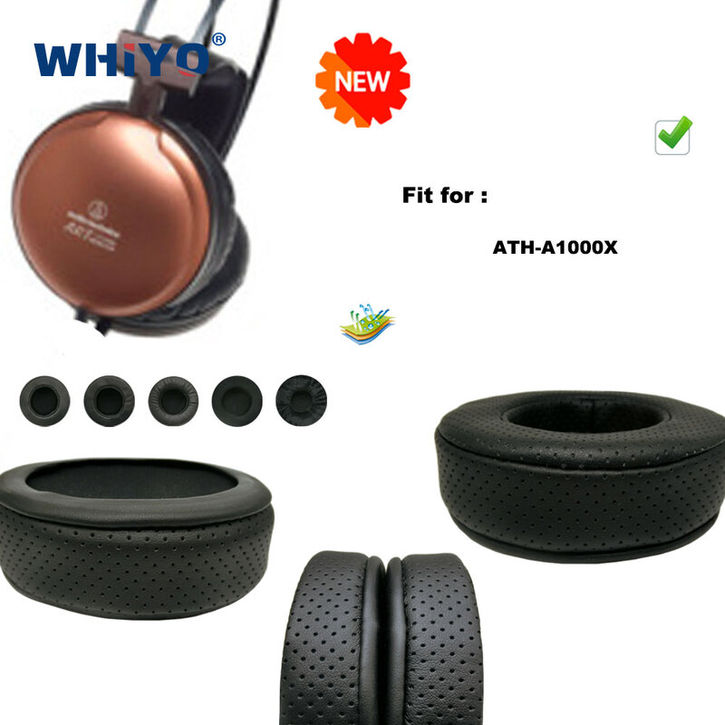 Bantalan Telinga Pengganti Upgrade Baru untuk ATH-A1000X Bagian Headset Bantalan Kulit Beludru Bantalan Headset Earmuff