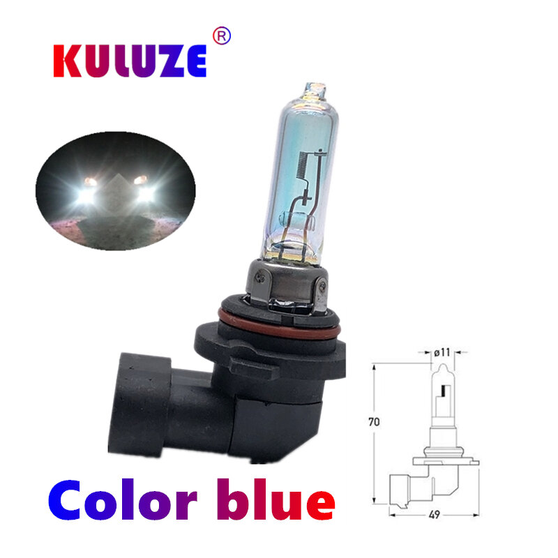 2 Pcs HIR2LL 9012 12V55W Rainbow Blue Plasma PX22d Car Quartz Halogen Bulb Fog Lamp Automobile Headlamp