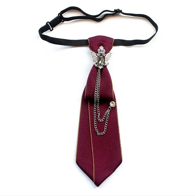 6*21CM Retro brytyjski styl Rhinestone metalowy krawat mężczyźni kobiety uniwersalne krawaty odzież obcisła, krótka krawat akcesoria