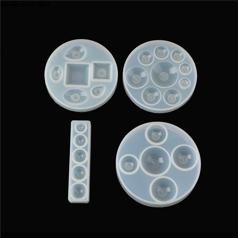 Molde de silicona de diseño circular para anillo, herramienta de fabricación de joyas, molde redondo de silicona transparente DIY, molde de resina epoxi
