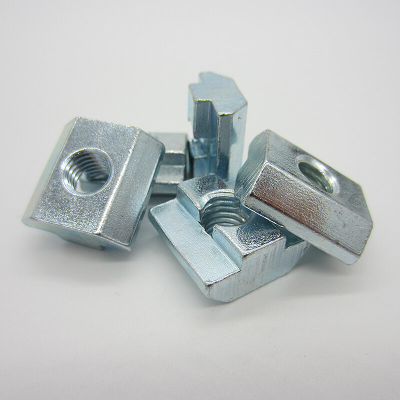 Écrous carrés à marteau coulissant en T Écrou de Fixation en Aluminium M3 M4 M5 M6 M8 M10, de Tailles 2020, 3030, 4040 et 4545