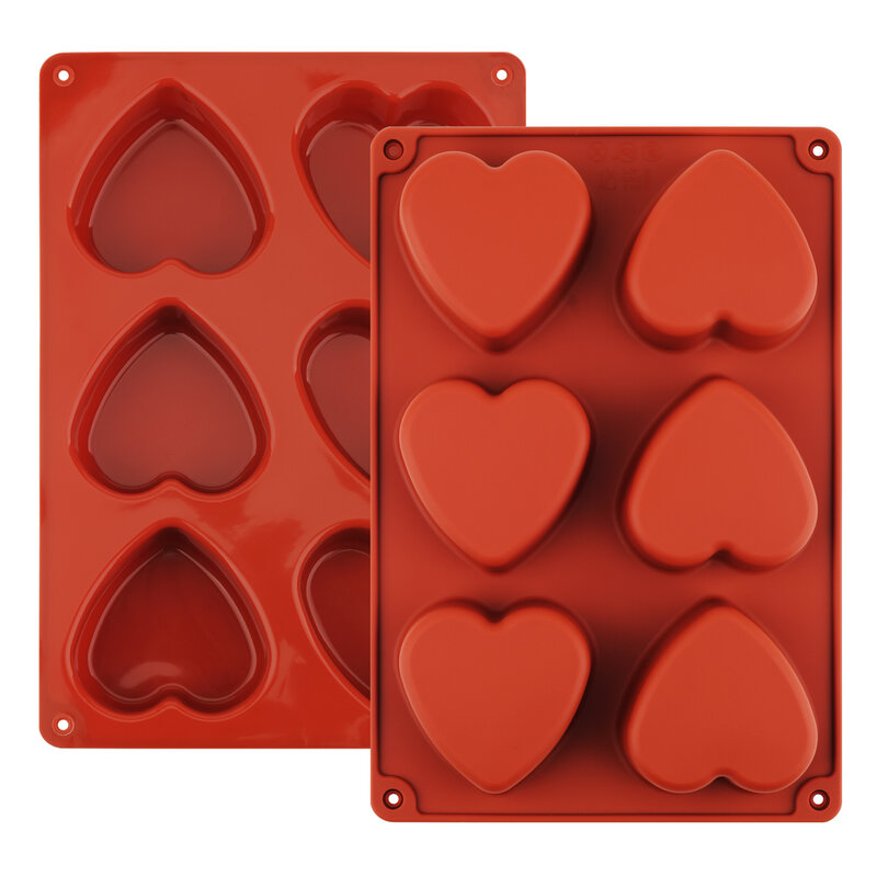 Mini molde de silicona en forma de corazón, herramienta de cocina para hornear pasteles, trozos de Chocolate, DIY