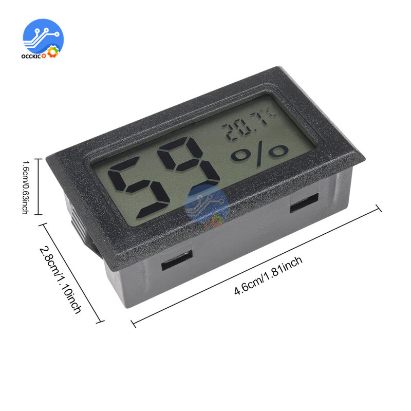 Mini LCD Termômetro Digital, Higrômetro, Sensor de Temperatura, Medidor de Umidade, Instrumentos Calibre, Conveniente, Interior