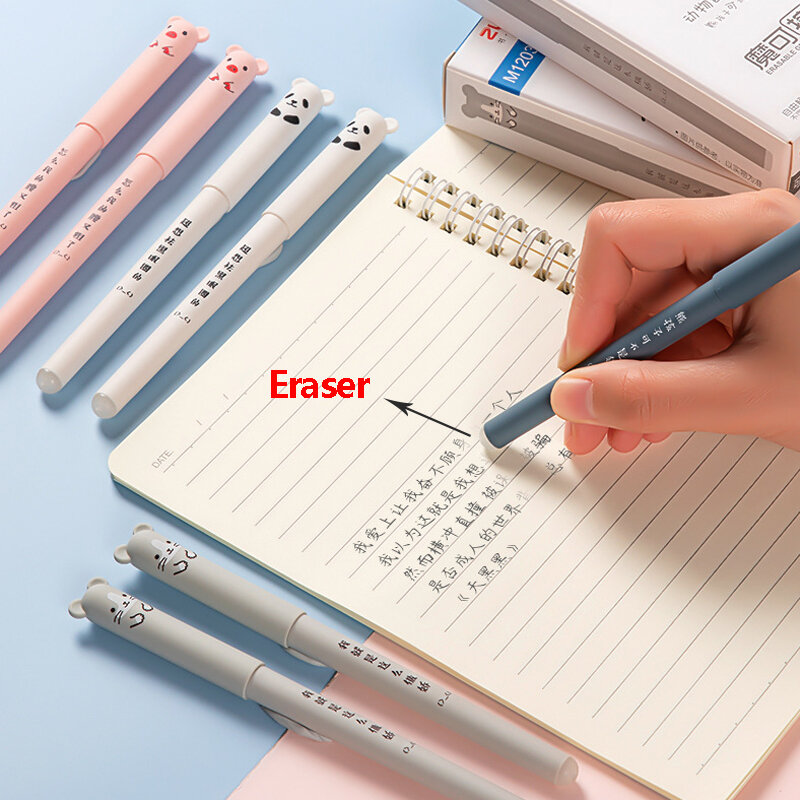 지울 수 있는 젤 펜 리필 막대, 빨 수 있는 손잡이, 매직 지울 수 있는 펜, 사무실 학교 펜, 쓰기 문구 용품, 0.5mm, 1-52 개