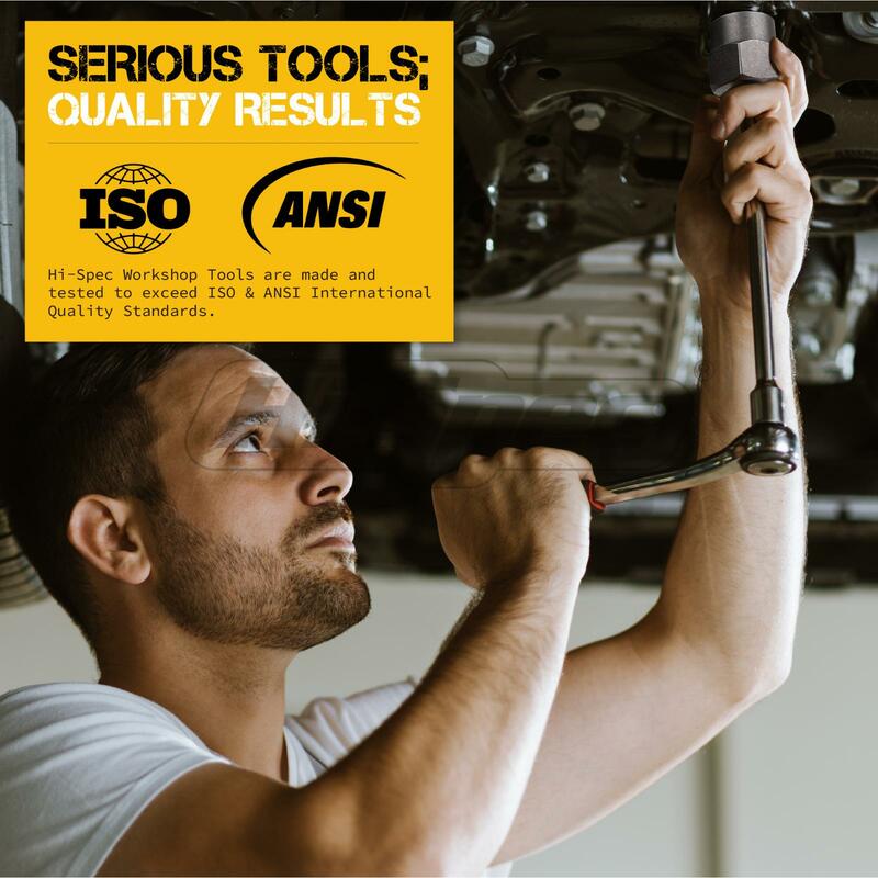Hi-Spec Kit de herramientas para coches de 14 piezas para extraer tornillos de acero Cr-Mo 6,35 -19m en caja de herramientas