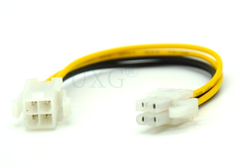 Лидер продаж, 20-сантиметровый 8-дюймовый ATX 4-контактный штекер на 4-контактный женский кабель-удлинитель для ПК, адаптер для кабеля