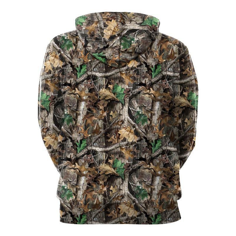 2021 frühling Und Herbst Ahorn Blätter Camouflage 3D Hoodies Männer Frauen Outdoor Angeln Camping Jagd Kleidung Unisex Mit Kapuze Mäntel