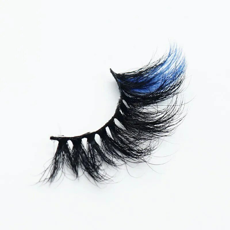 3D 6D False Colored Eyelashes Natural Real Mink fluffy Style Eye lash Extension Makeup Cosplay Colorful Eyelash